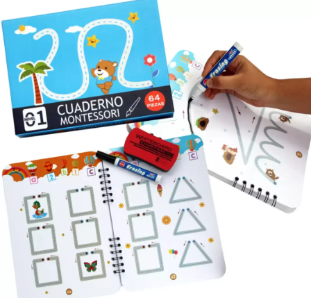 Cuaderno Montessori Trazado Mágico
